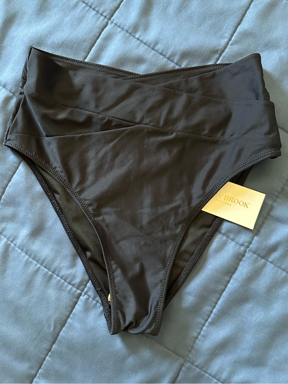 New Ramy Brook Luella Bikini Bottom Black Sz S